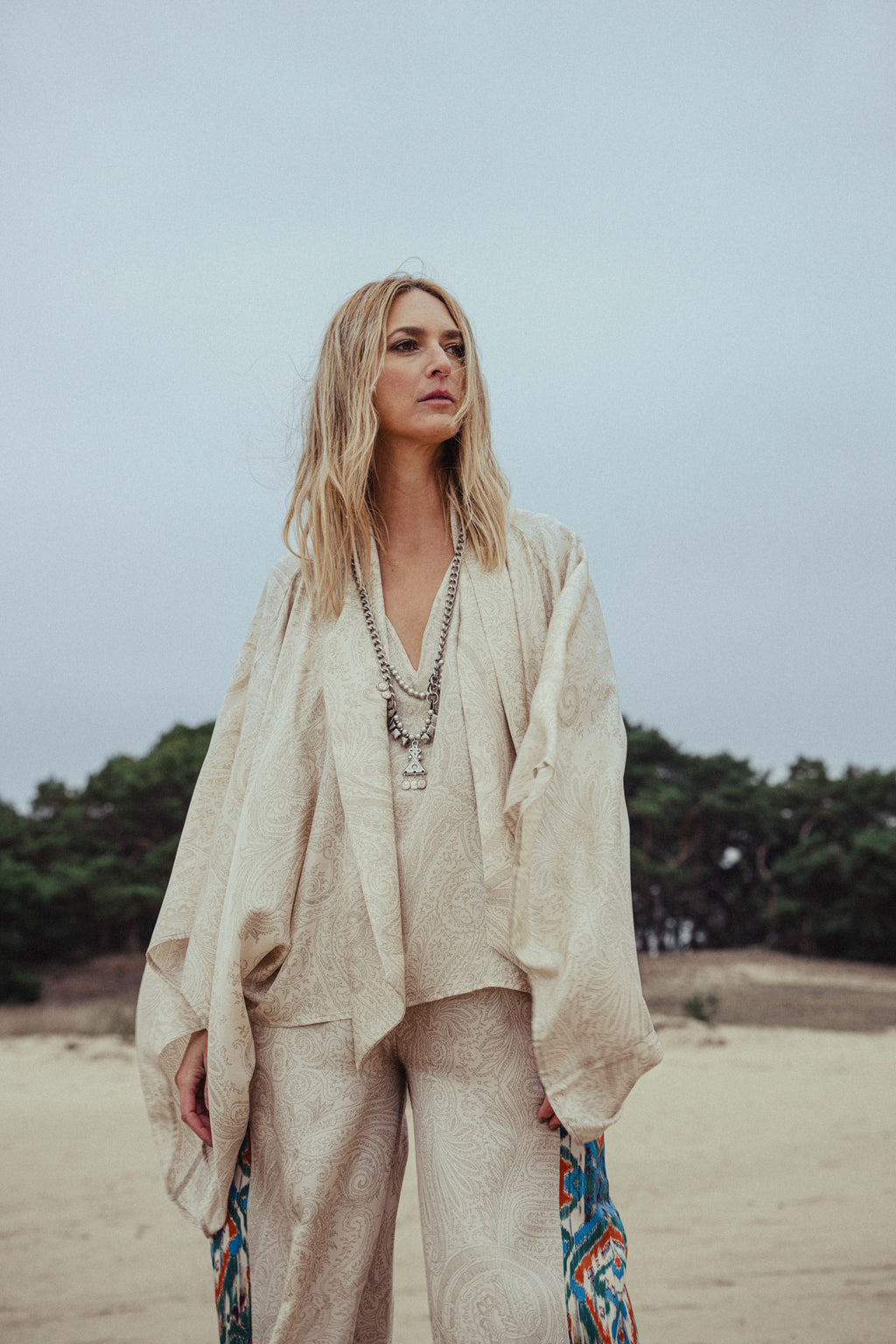 Blouses lange mouw beige Kate & Jules