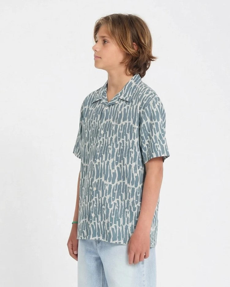 Hemden korte mouw blauw VOLCOM