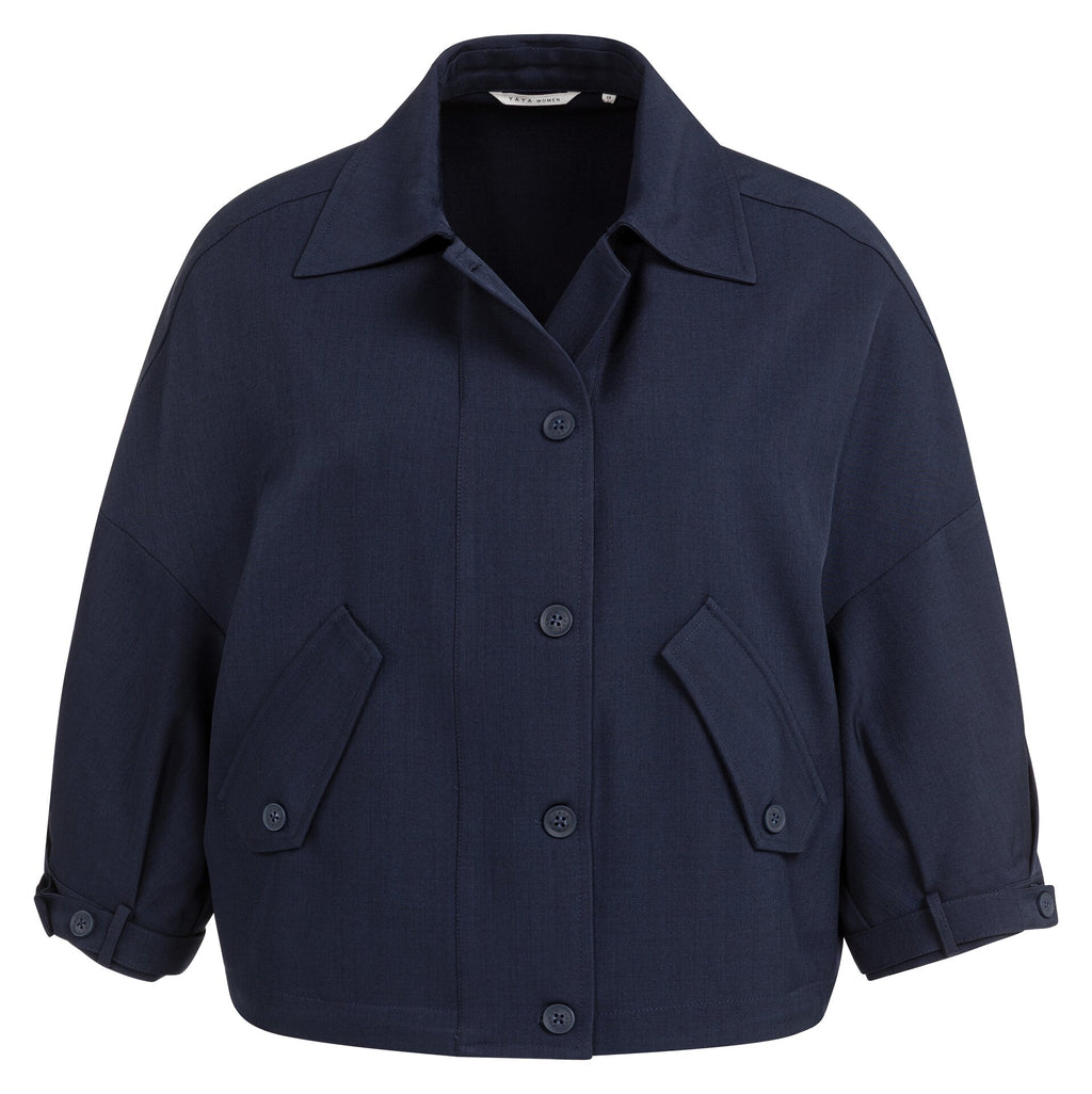 Blouses lange mouw navy YAYA