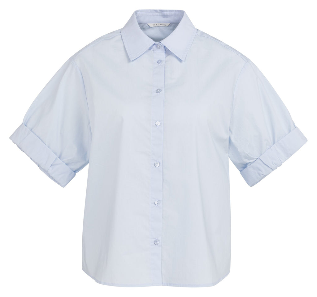 Blouses korte mouw blauw YAYA