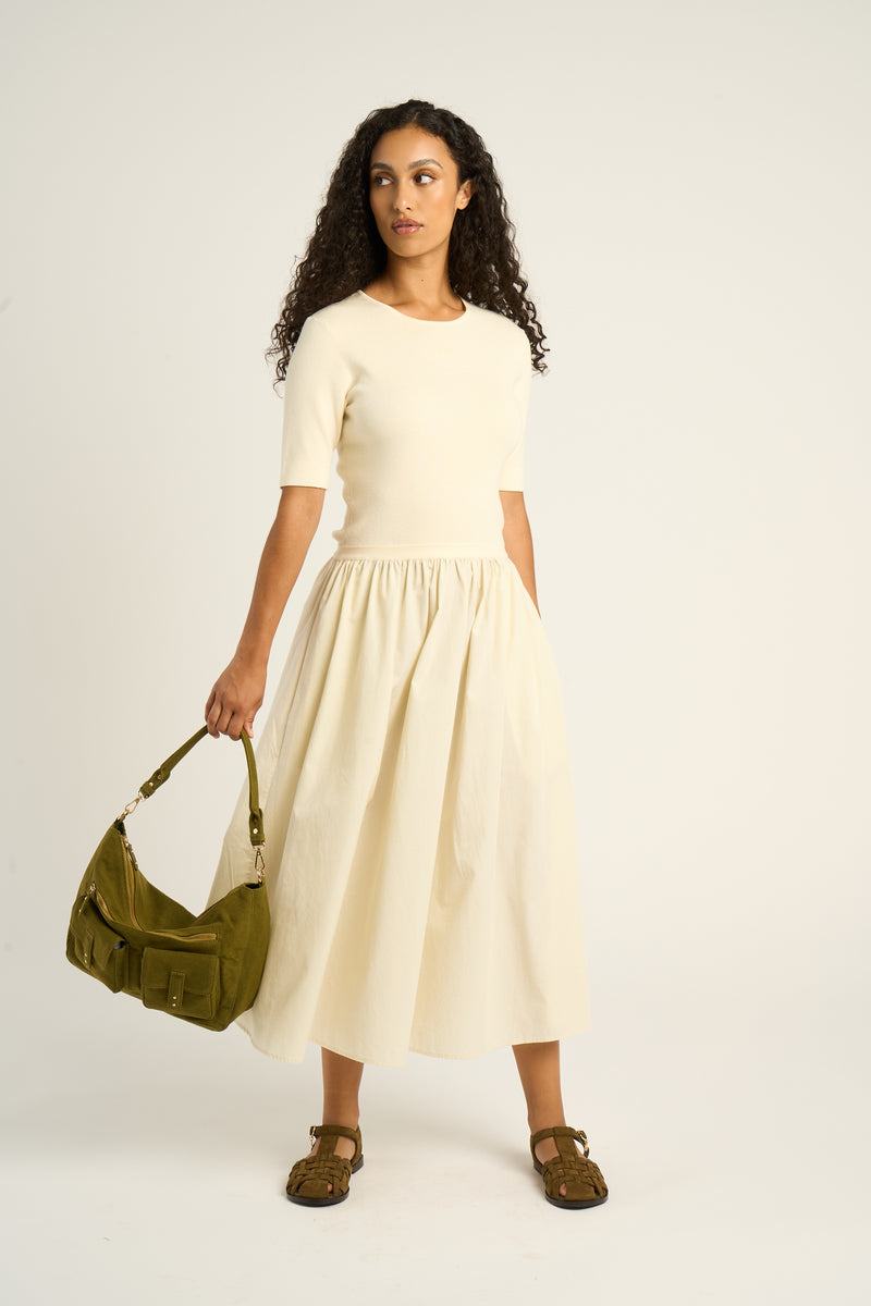 Jurken korte mouw beige PETITE MENDIGOTE