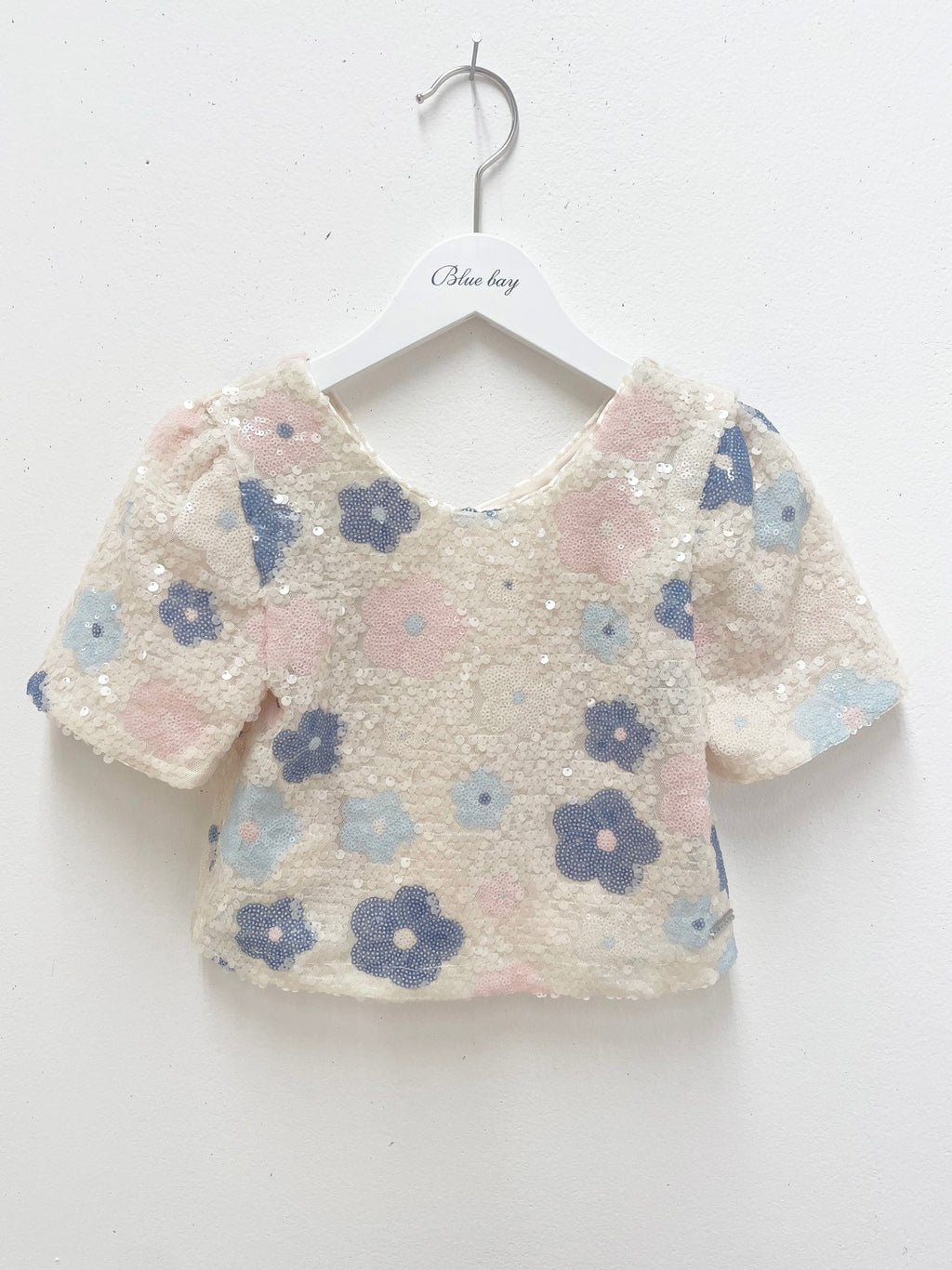 Blouses korte mouw blauw Blue Bay