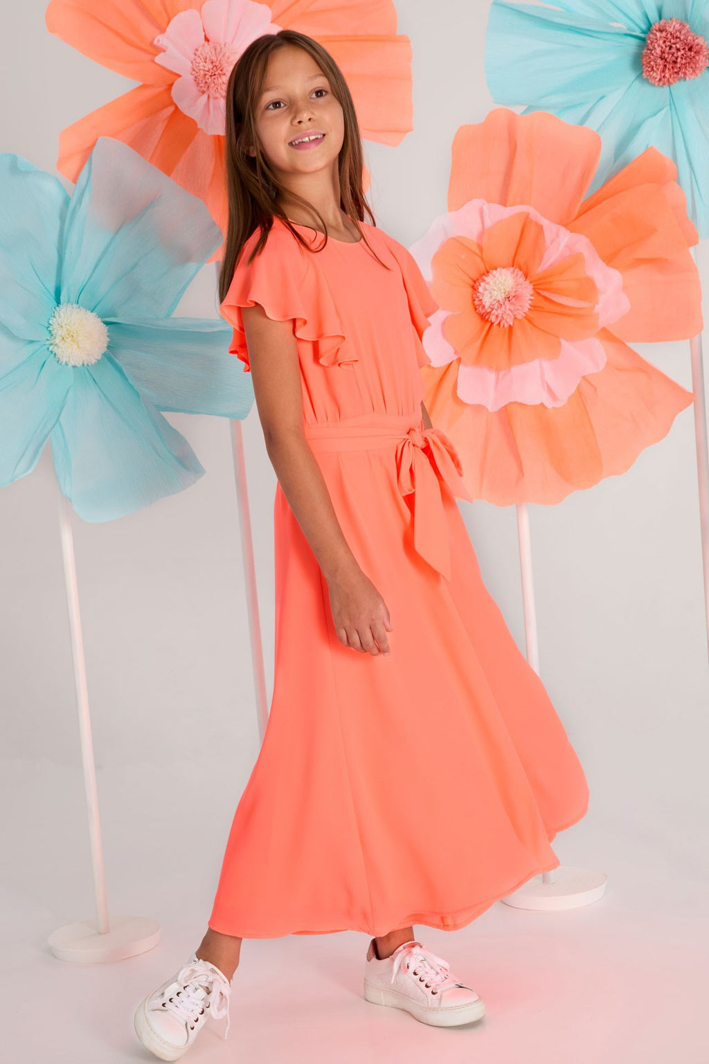 Jumpsuits korte mouw oranje Blue Bay
