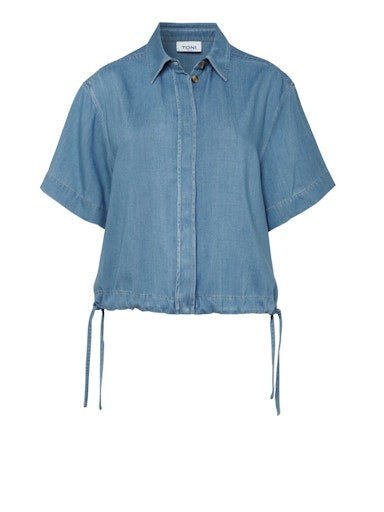 Blouses korte mouw blauw TONI