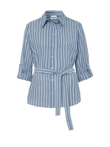 Blouses lange mouw blauw TONI