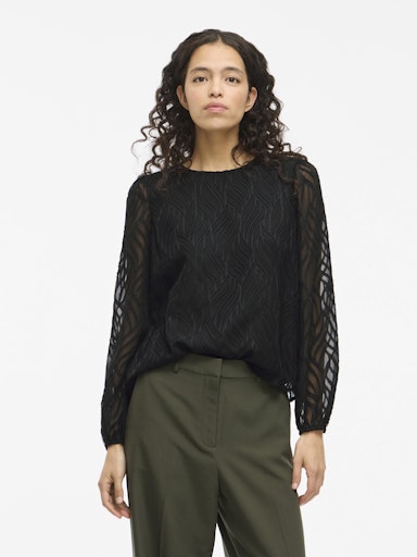 Blouses lange mouw zwart VILA