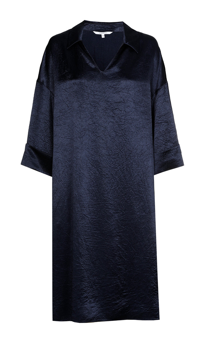 Jurken korte mouw navy Xandres