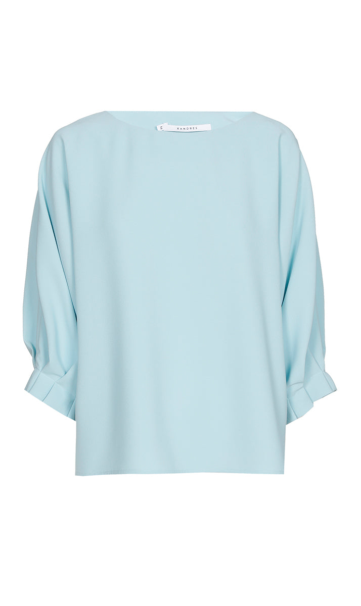 Blouses korte mouw blauw Xandres