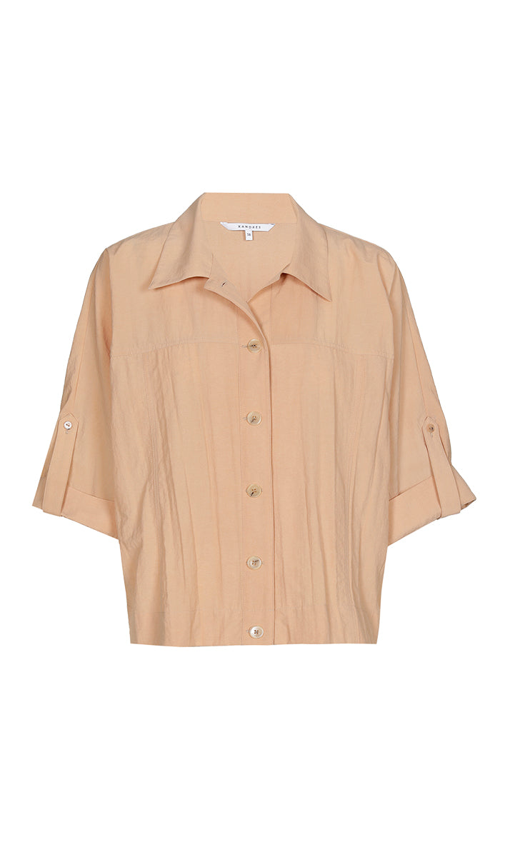 Blouses korte mouw bruin Xandres