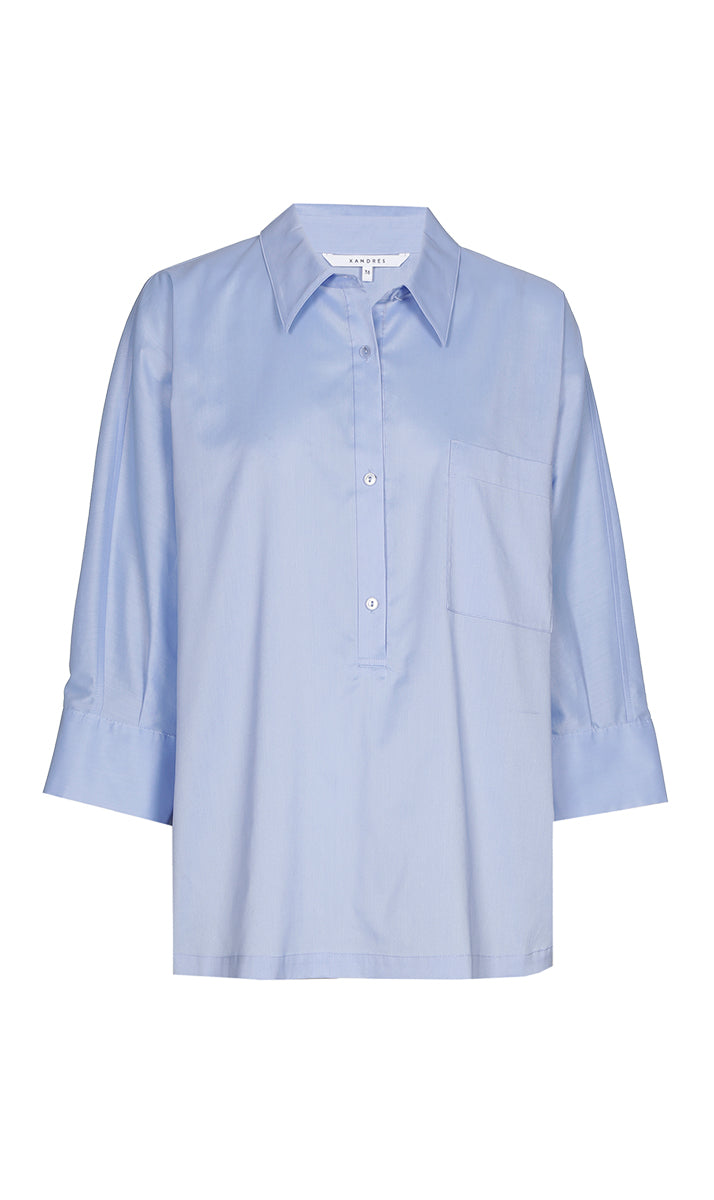 Blouses korte mouw blauw Xandres