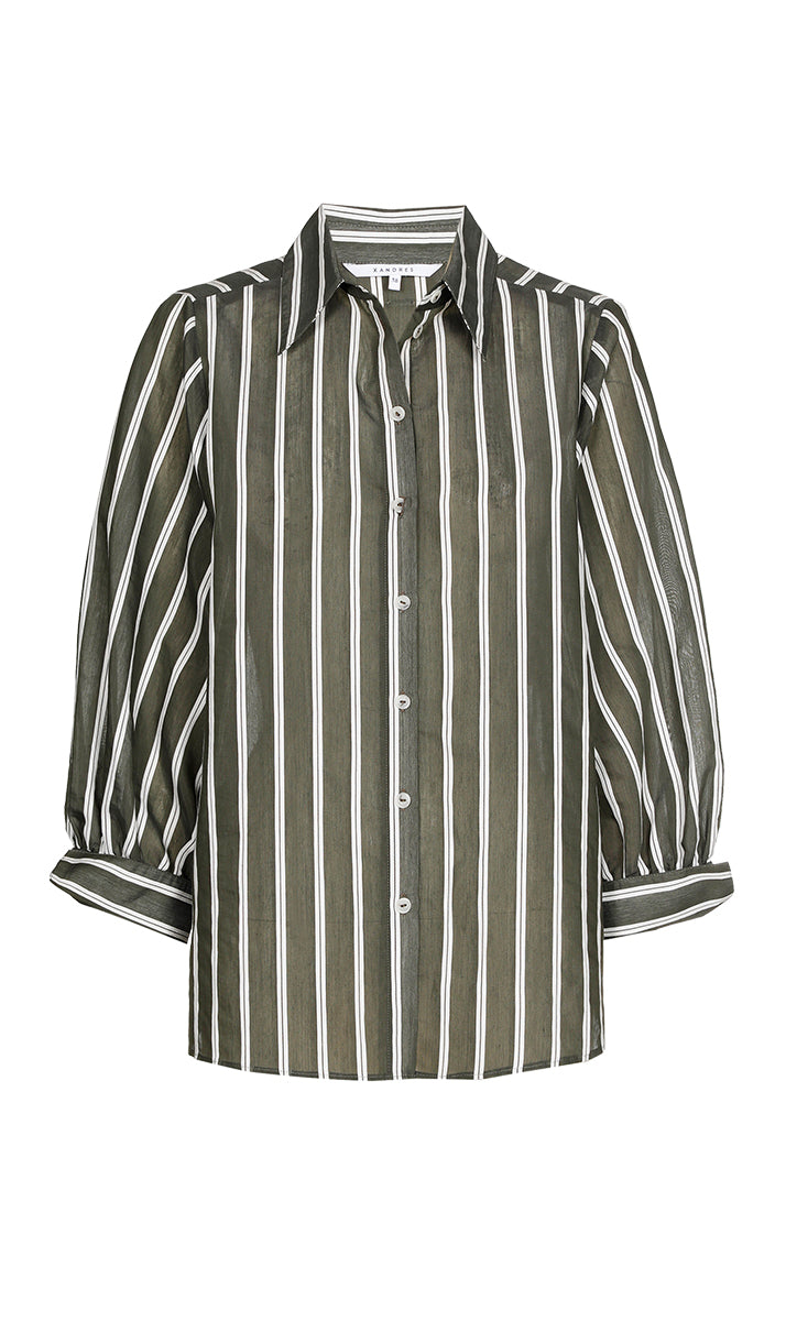 Blouses korte mouw groen Xandres