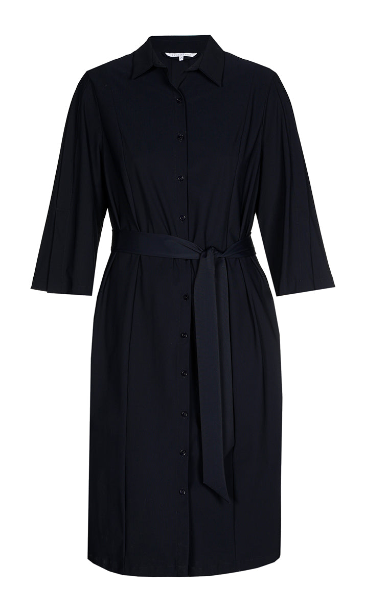 Jurken korte mouw navy Xandres Gold