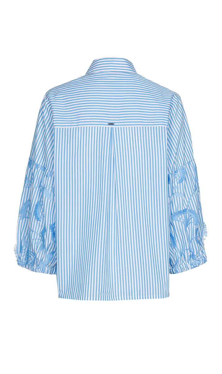 Blouses lange mouw blauw Xandres