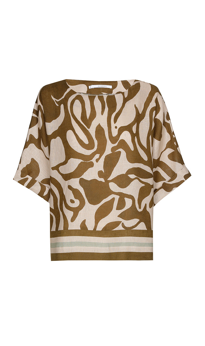 Blouses korte mouw groen Xandres