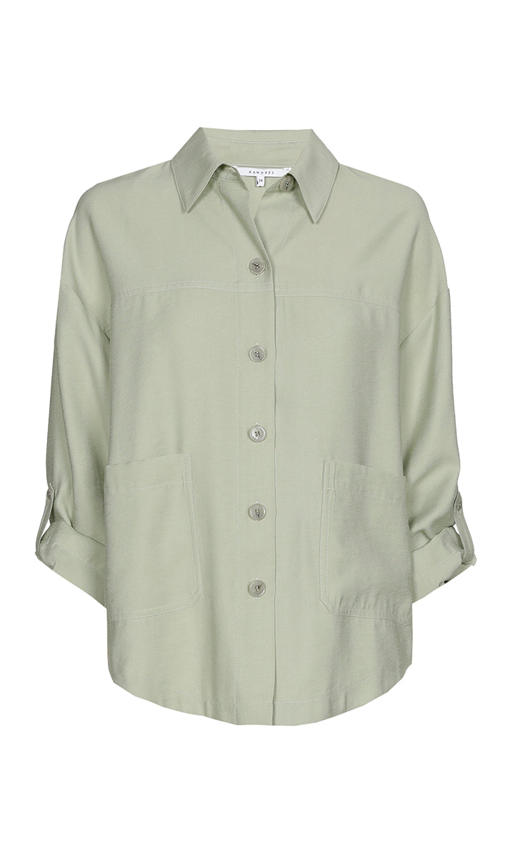 Blouses lange mouw groen Xandres