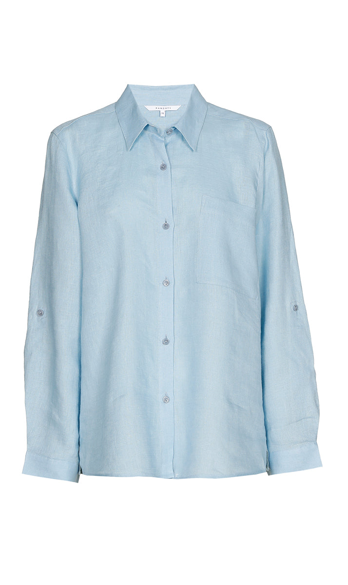 Blouses lange mouw blauw Xandres