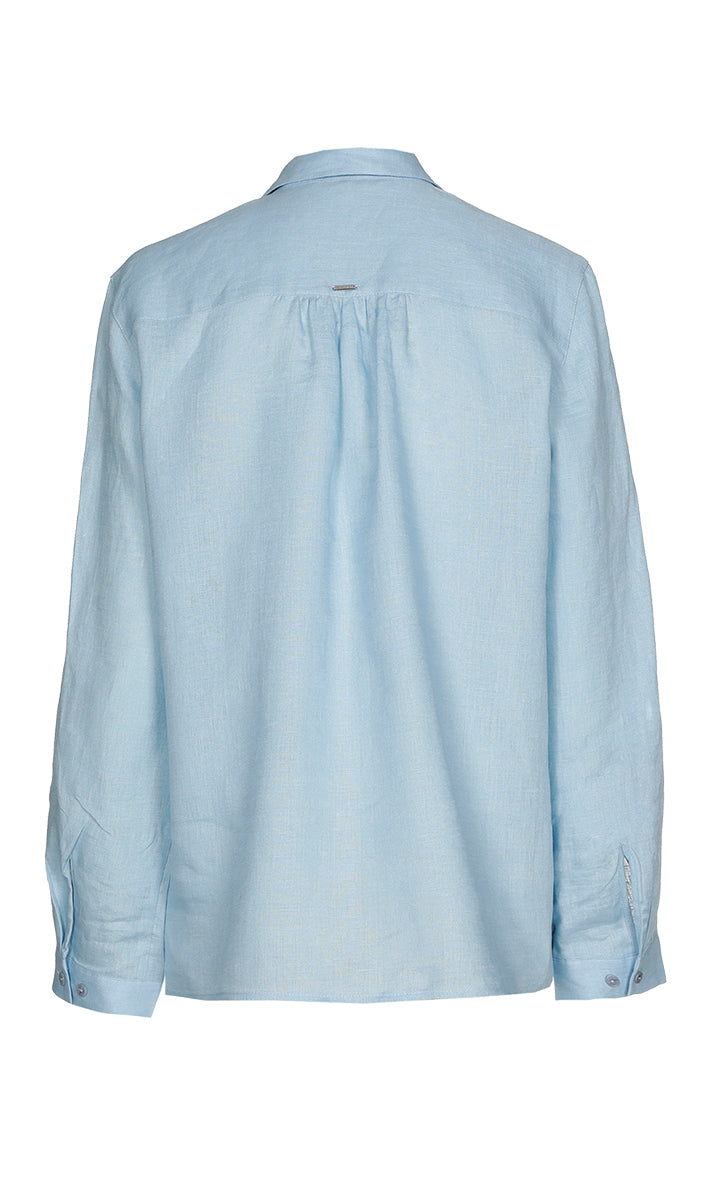 Blouses lange mouw blauw Xandres