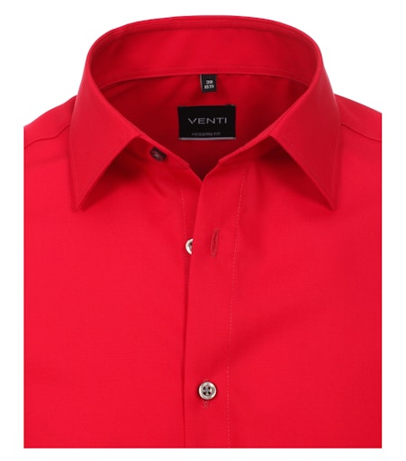 Hemden lange mouw rood VENTI
