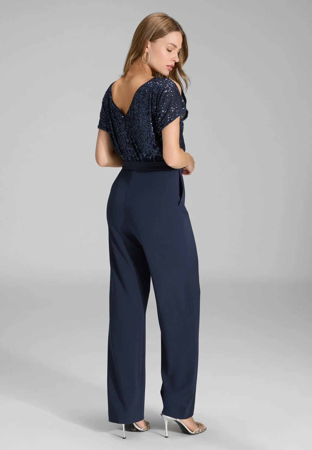 Jumpsuits korte mouw navy SWING