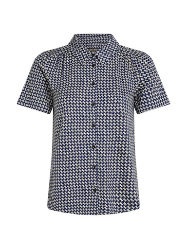Blouses korte mouw blauw King Louie