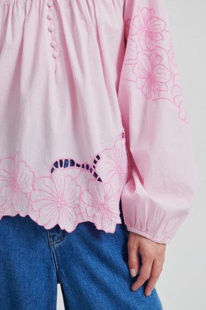 Blouses lange mouw roze Second Female