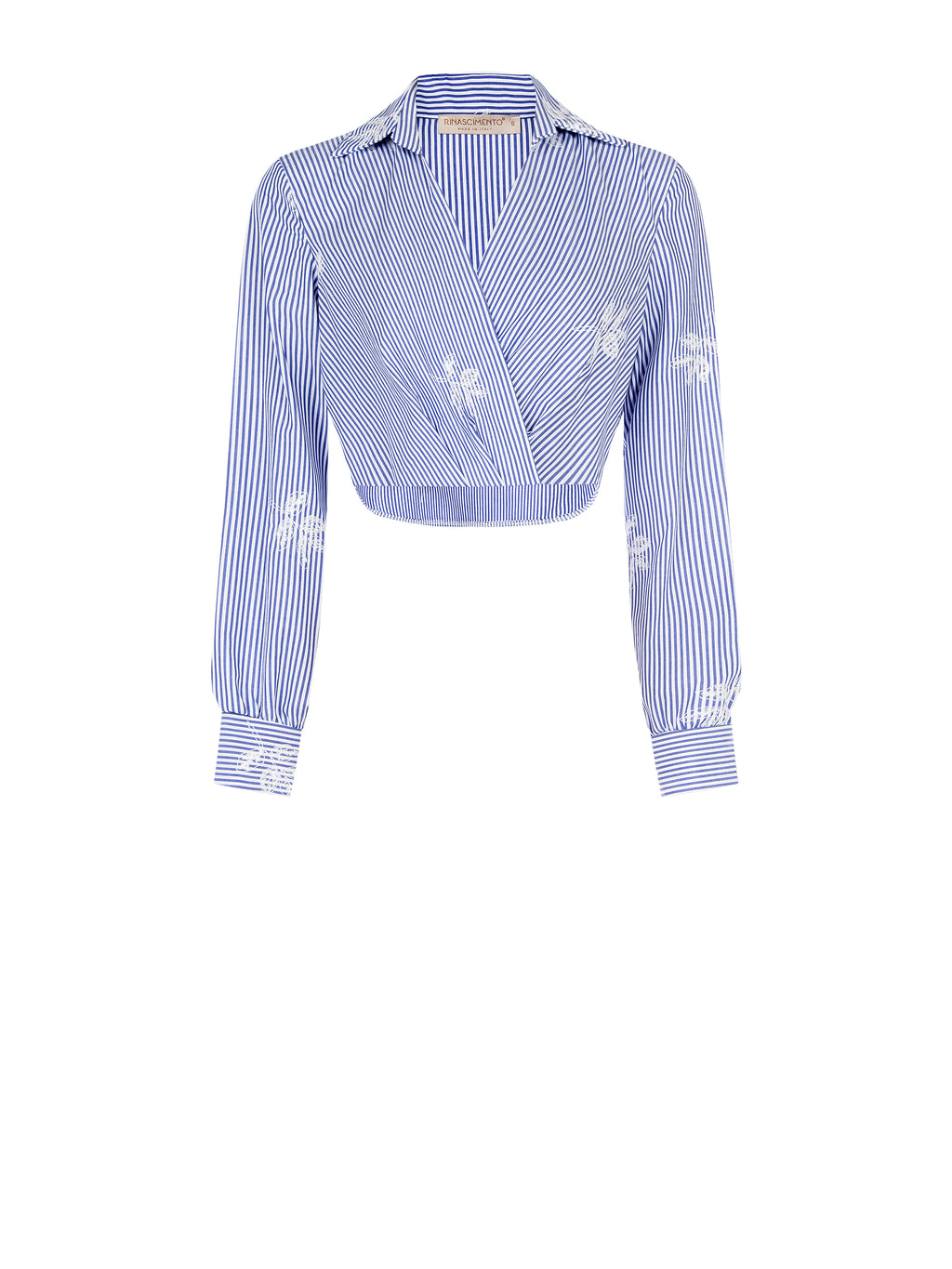 Blouses lange mouw blauw Rinascimento