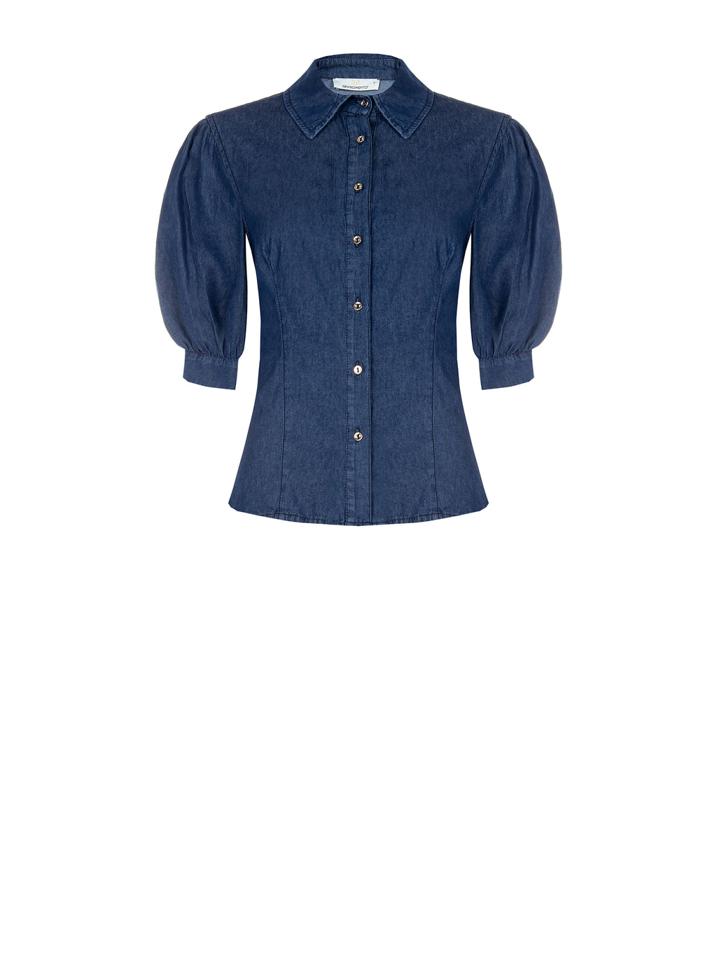 Blouses korte mouw navy Rinascimento