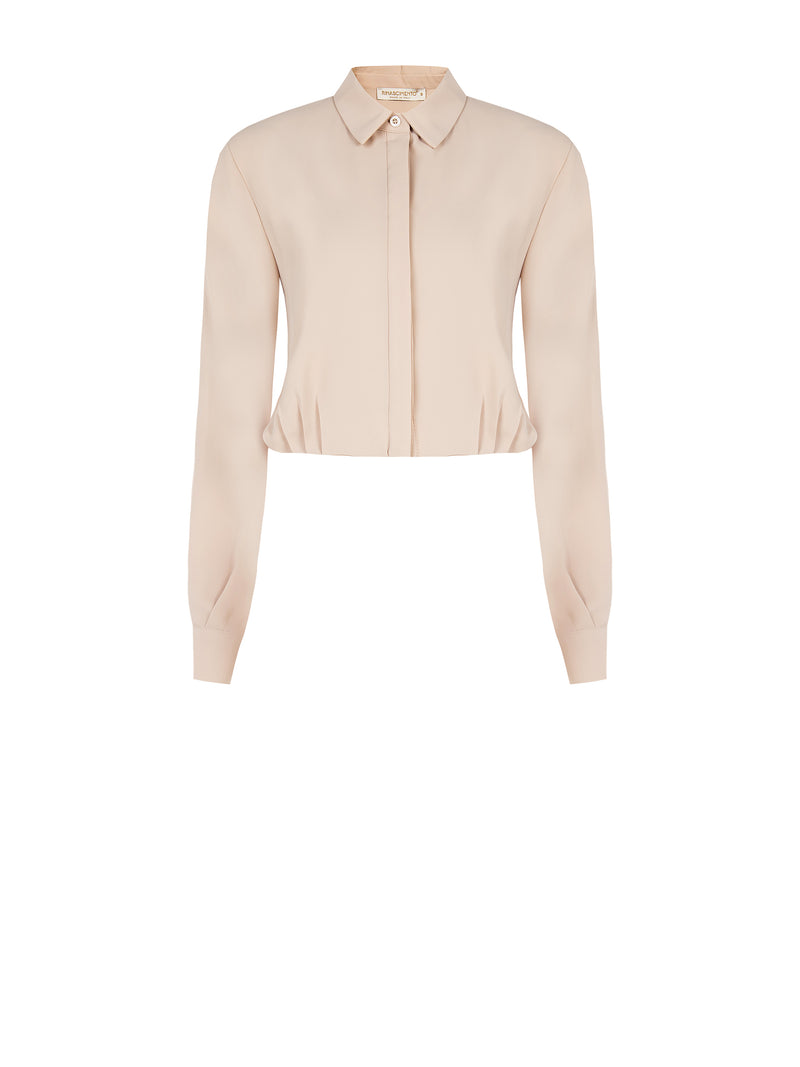 Blouses lange mouw bruin Rinascimento