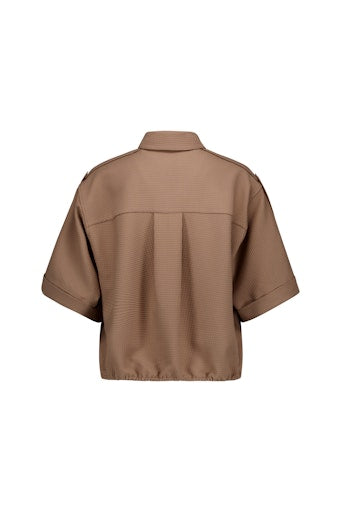 Blouses korte mouw bruin Studio Anneloes