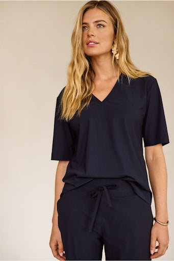 T-shirts korte mouw navy Studio Anneloes