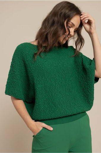 Blouses korte mouw groen Studio Anneloes