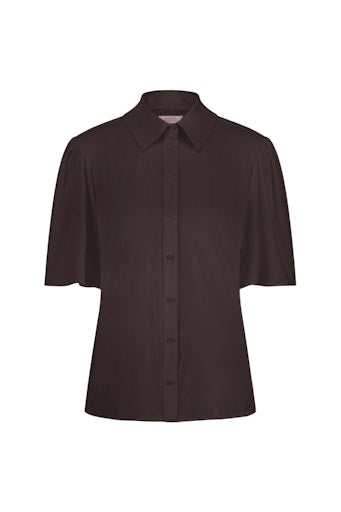 Blouses korte mouw bruin Studio Anneloes