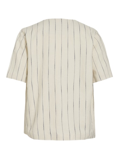 Blouses korte mouw beige VILA