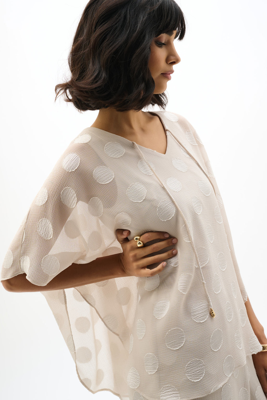 Blouses korte mouw beige Joseph Ribkoff