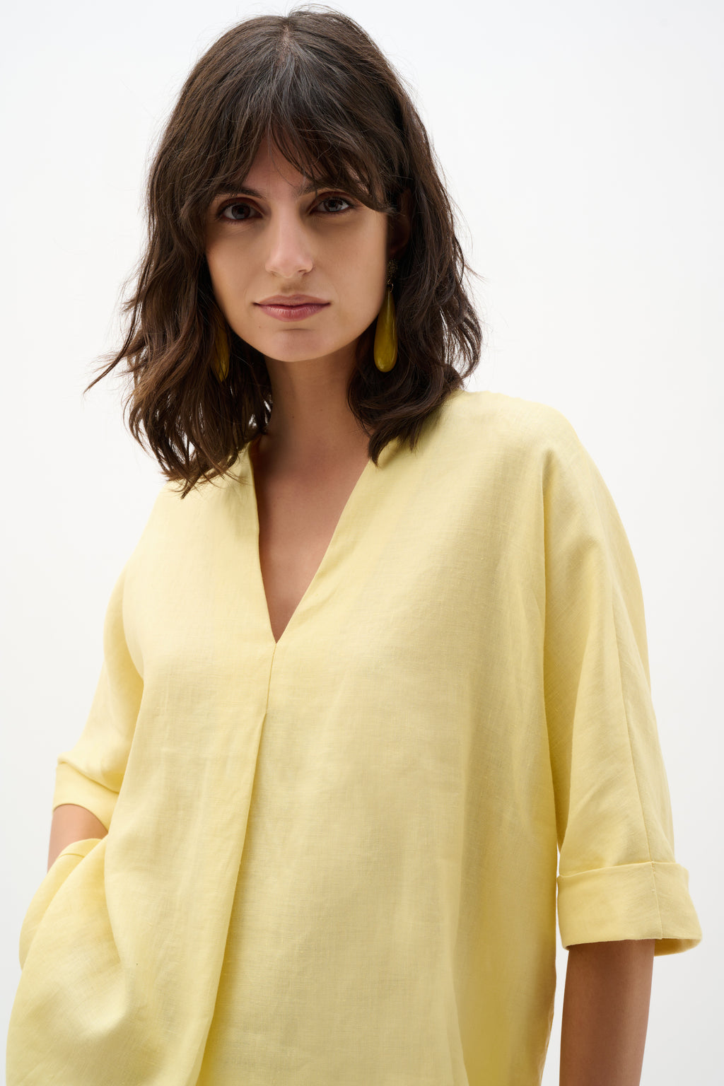 Blouses korte mouw geel Joseph Ribkoff