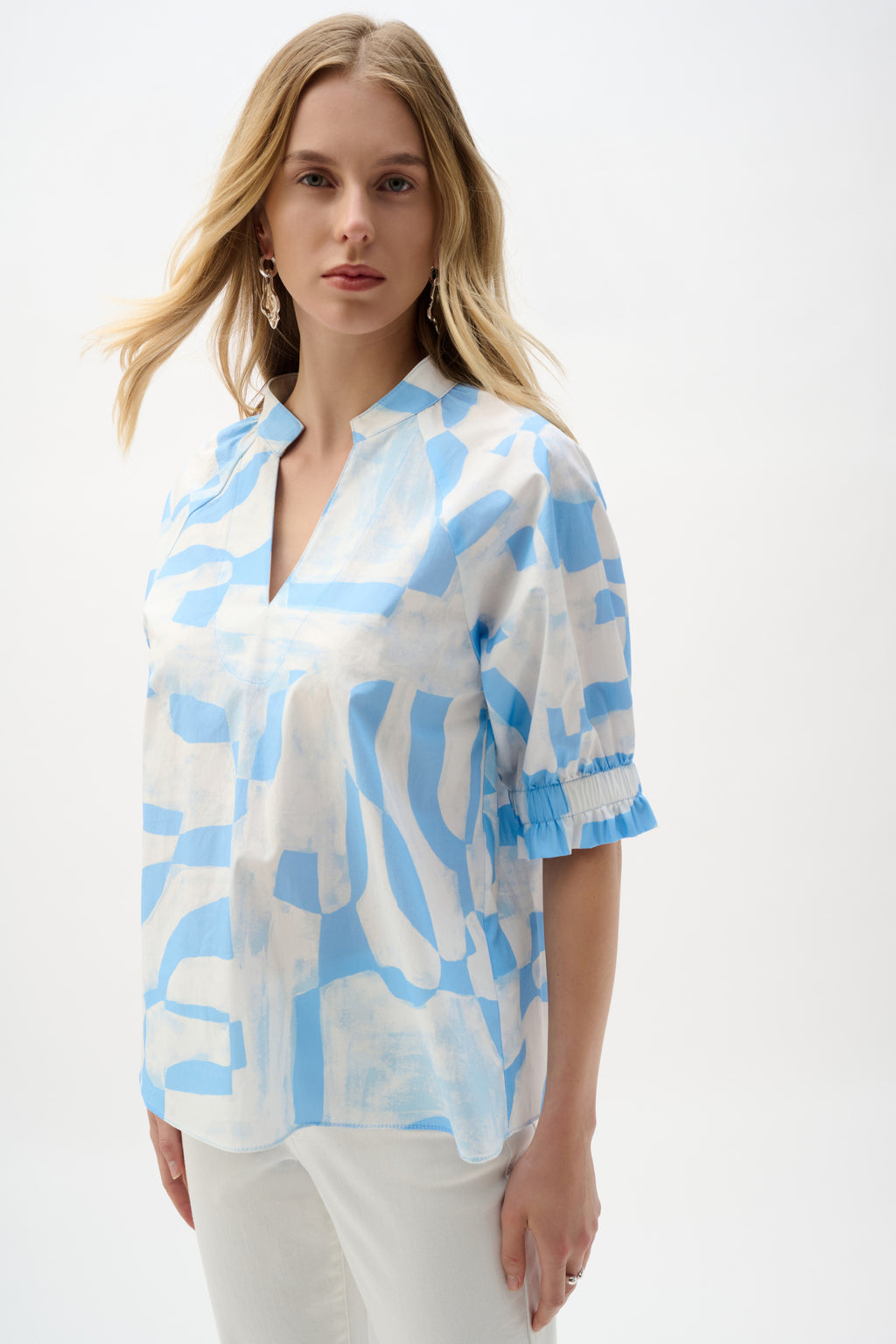 Blouses korte mouw blauw Joseph Ribkoff