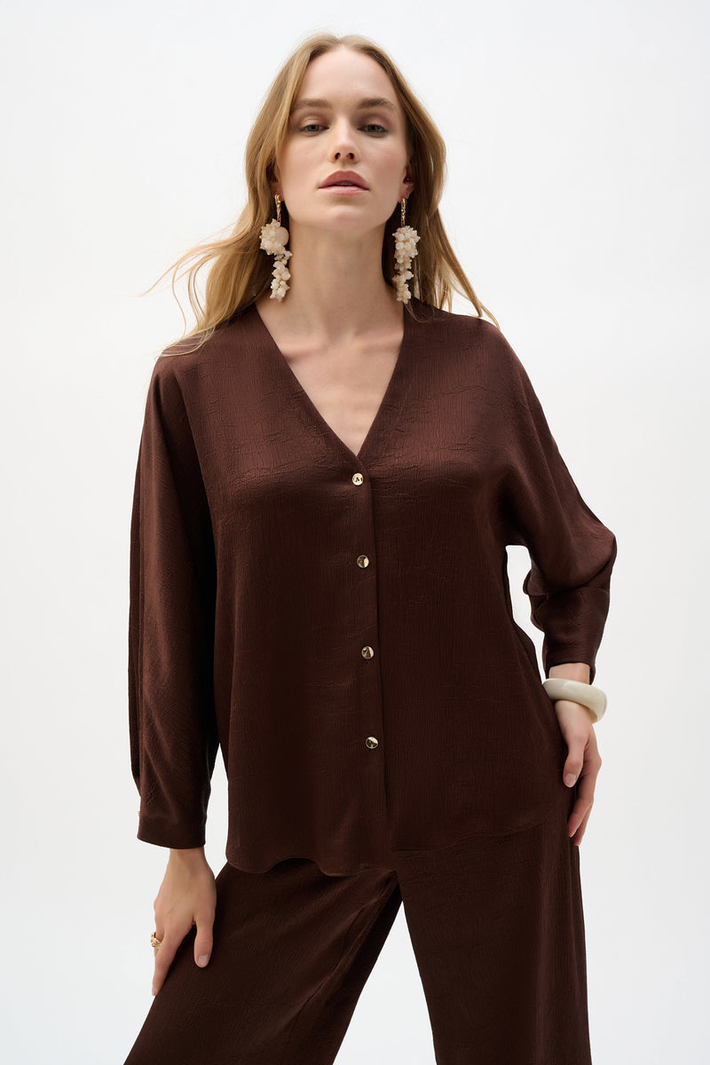 Blouses lange mouw bruin Joseph Ribkoff