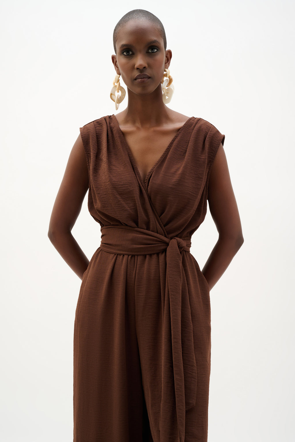Jumpsuits zonder mouw bruin Joseph Ribkoff