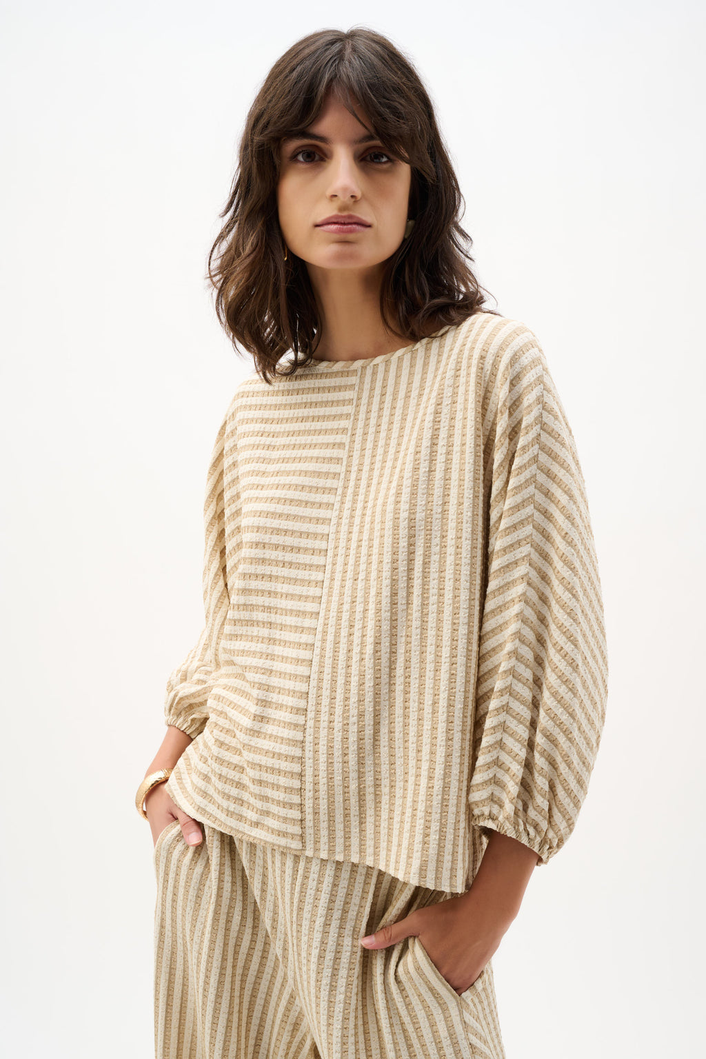 Blouses lange mouw beige Joseph Ribkoff