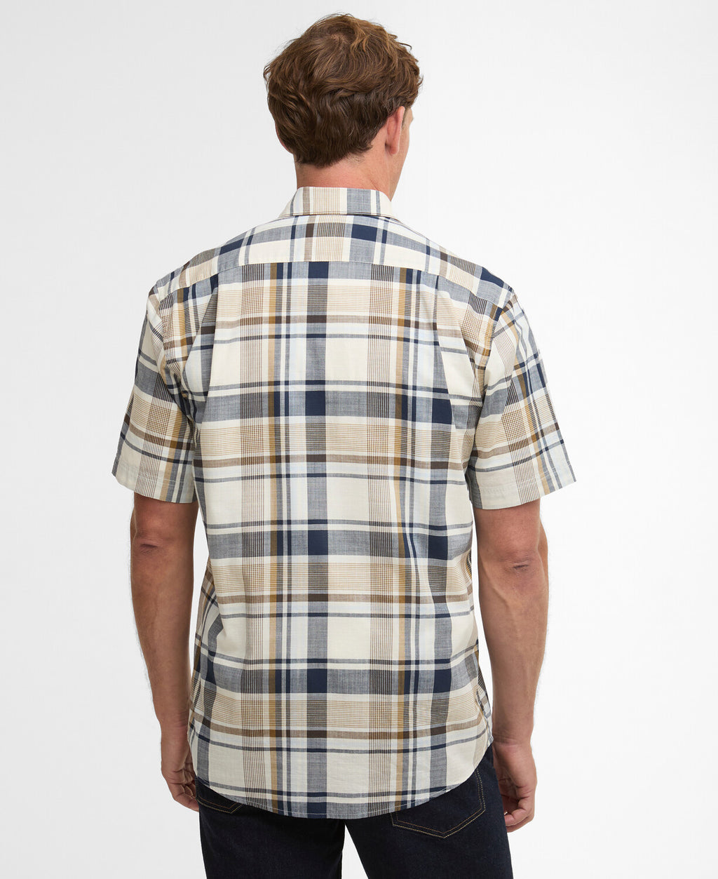 Hemden korte mouw bruin Barbour