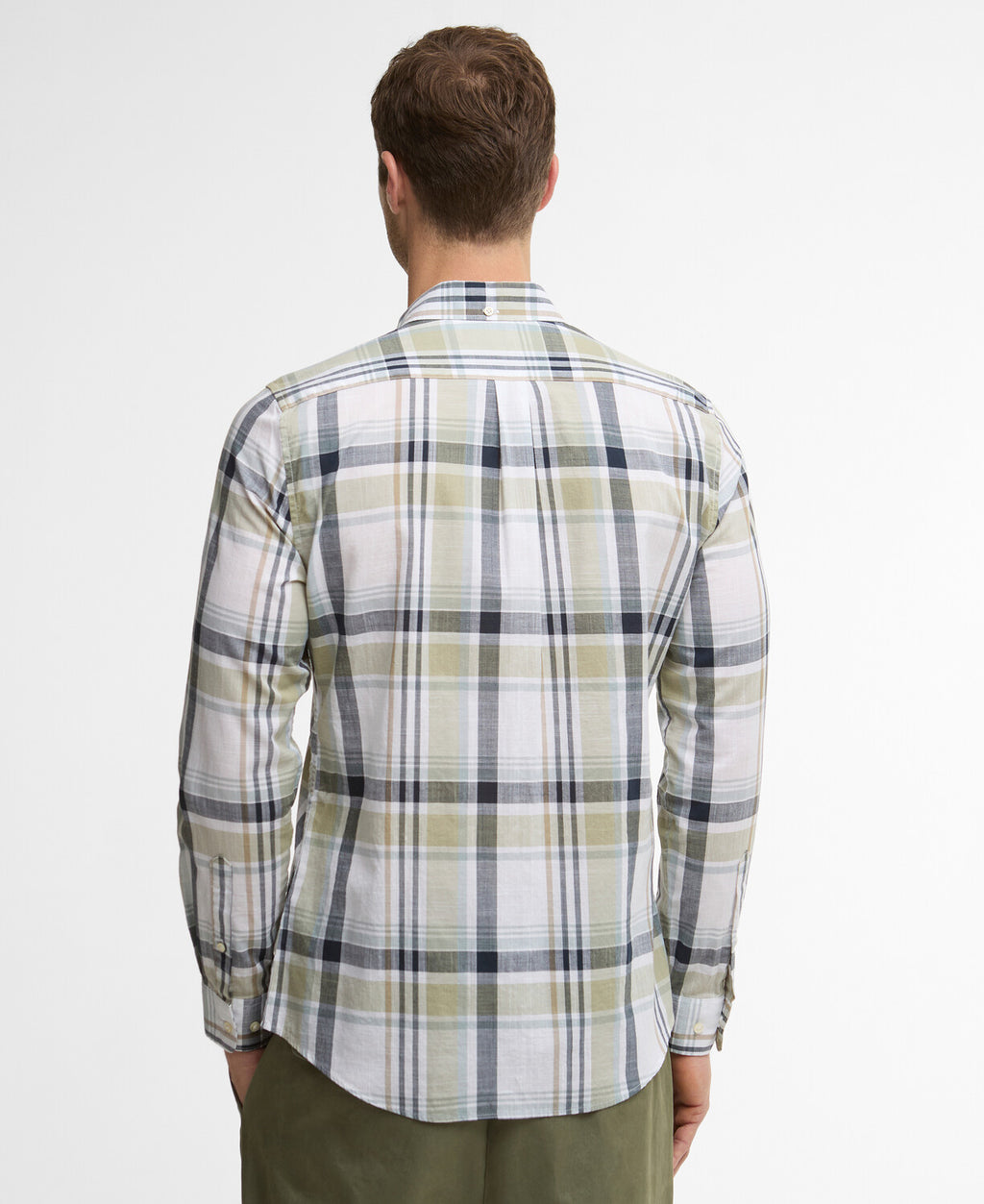 Hemden lange mouw groen Barbour
