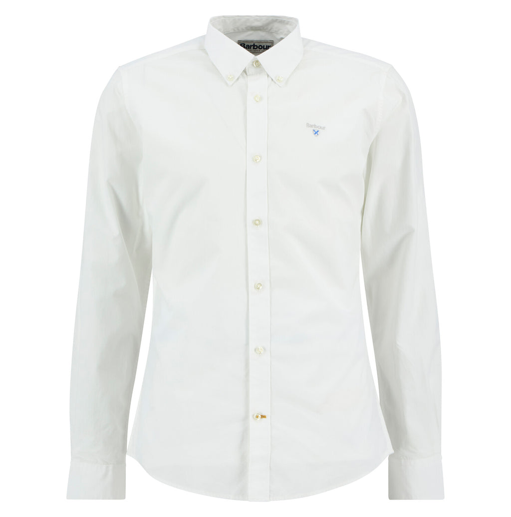 Hemden lange mouw wit Barbour