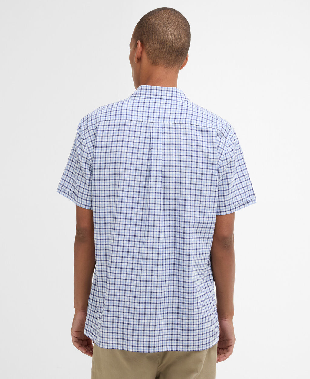 Hemden lange mouw blauw Barbour