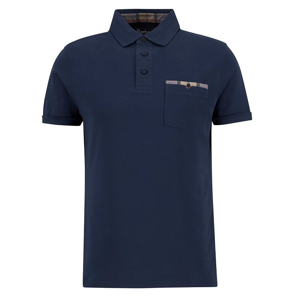 Polo's korte mouw navy Barbour