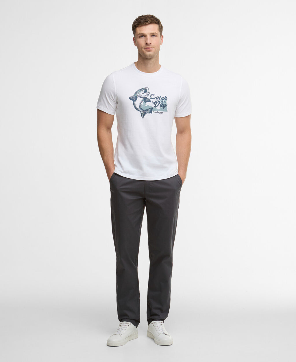 T-shirts korte mouw wit Barbour