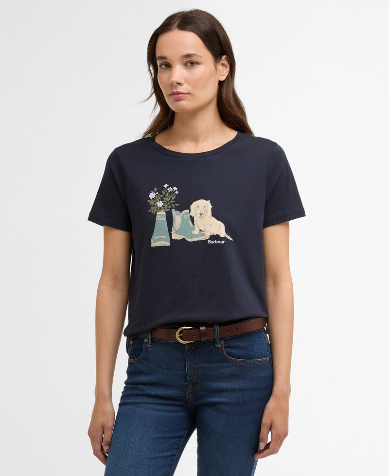 T-shirts korte mouw navy Barbour
