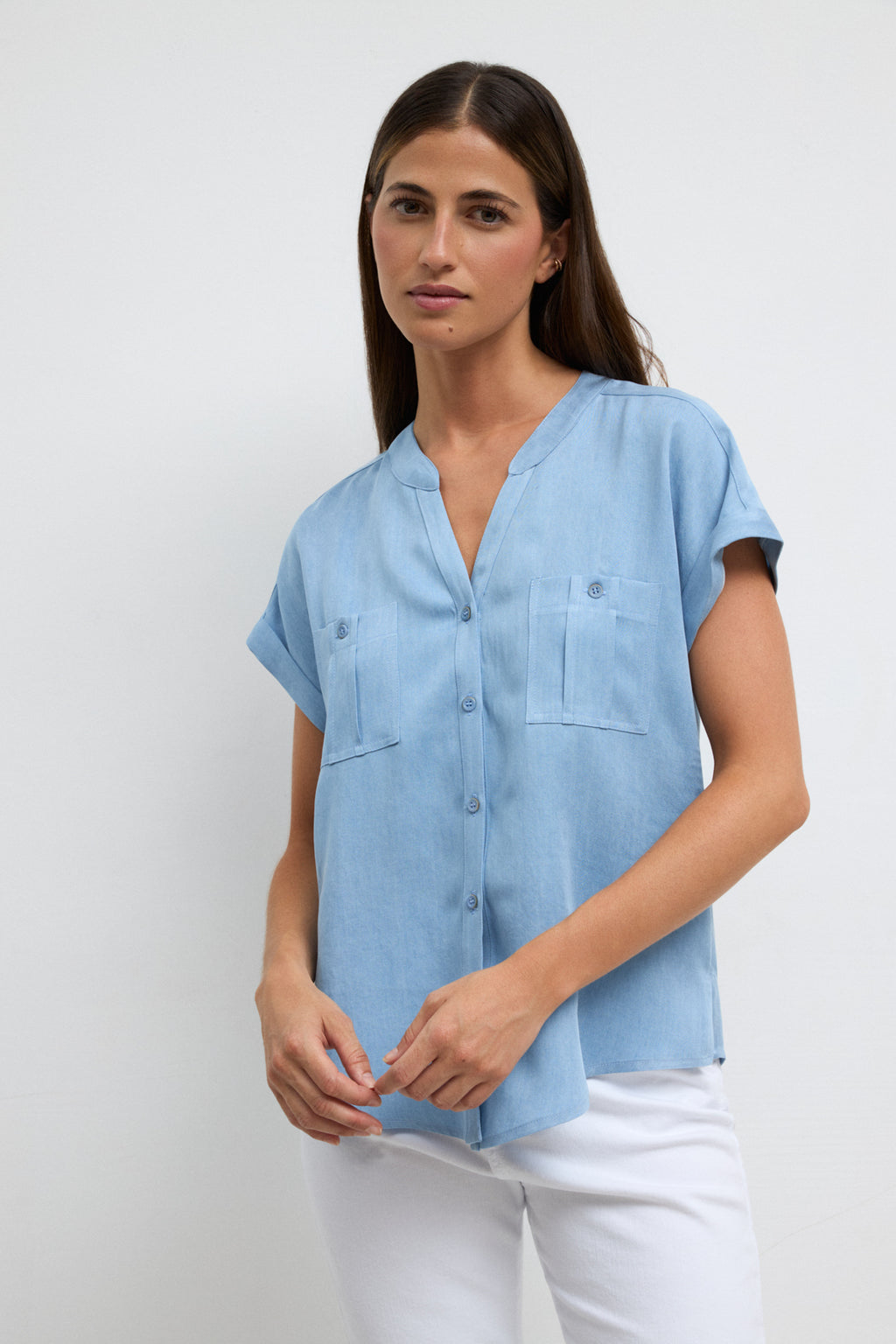 Blouses korte mouw blauw Tinta & Bariloche