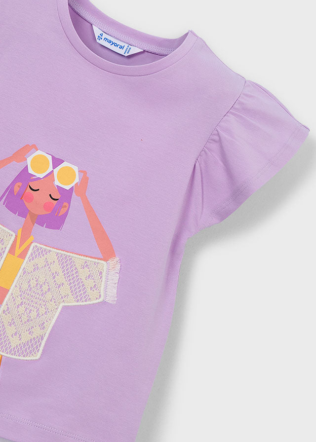 T-shirts korte mouw paars Mayoral