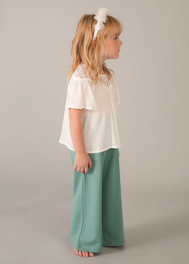 Blouses korte mouw beige Mayoral