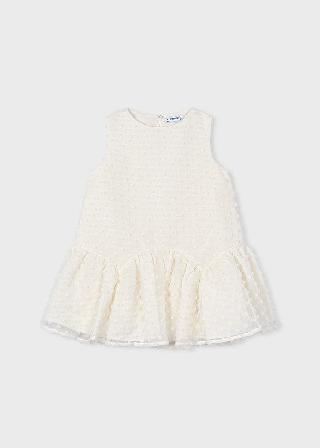 Jurken korte mouw beige Mayoral